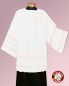 Preview: Chorrock Tevira mit Wolle creme 100 cm handgestickt