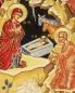 Preview: Ikone Christi Geburt Goldprägedruck 15 x 20 cm
