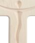 Preview: Wandkreuz Naturholz schlicht 13 x 20 cm modern