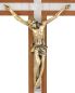 Preview: Wandkreuz mit goldfrabenem Christuskorpus 25 x 12,5 cm