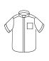 Preview: Collarhemd Dunkelgrau Halbarm Fil a Fil 80% BW 20% PE