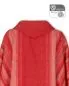 Mobile Preview: Dalmatik Wolle & Seide rot mit Streifeneinwebe