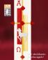 Preview: Osterkerze "Gloria" rot & gold mit Lamm 400 x 60 mm