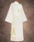Preview: Diakonstola weiß 125 cm Ave Maria mit Lilie, Kreuz
