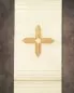 Preview: Diakonstola creme 140 cm mit gesticktem Goldkreuz