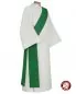 Mobile Preview: Diakonstola grün mit gesticktem Pax-Symbol