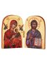 Preview: Byzantinische Diptychon-Ikone 5 x 7 cm Maria Eleusa