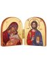 Preview: Byzantinische Diptychon-Ikone 5 x 7 cm Maria Eleusa