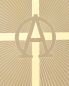 Preview: Evangeliareinband Leder beige mit Goldprägung A+O