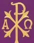 Mobile Preview: Fahne violett, 125 x 90 cm PX, Kreuzsymbol gestickt