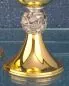 Preview: Ziborium 19 cm vergoldet Nodus Fisch & Brot