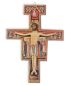 Preview: Franziskuskreuz 14 x 9 cm Kunstdruck San Damiano