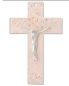 Preview: Wandkreuz mit Christus 26 x 17 cm Glas, rosé gold