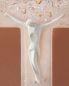 Preview: Wandkreuz mit Christus 26 x 17 cm Glas, rosé gold