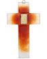 Preview: Glaskreuz 20 x 12 cm, "Alpha/Omega" Fusing rot