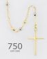 Preview: Rosenkranz Kette Gold 750, Perlen 1,5 mm Ø, 18ct.