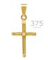 Preview: Kreuz Anhänger m. Stein 12 mm x 18 mm 9 ct Gold 375