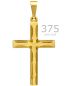 Preview: Kreuz Anhänger facettiert 16 mm x 23 mm 8ct Gold 333