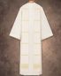 Preview: Priesterstola Beige, Handwebstoff, Streifeneinwebe