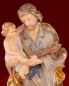 Preview: Heiliger Josef mit Kind Holzfigur 30 cm bemalt