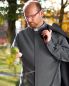 Preview: Collarhemd Dunkelgrau Langarm  Fil a Fil 80% BW 20% PE