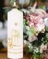 Mobile Preview: Hochzeitskerze vintage Paar rosa & gold 275 x 80 mm
