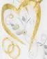 Mobile Preview: Hochzeitskerze 275 x 70 mm goldene Herzen Silberranken