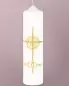 Preview: Hochzeitskerze 275 x 70 mm Kreuz mit Swarovskisteinen