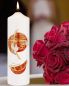 Preview: Hochzeitskerze 250 x 80 mm reich verziert, Handarbeit