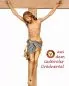 Mobile Preview: Wandkreuz schlicht 47 cm Christus geschnitz koloriert