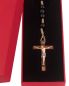 Preview: Rosenkranz Kreuz geschnitzt schwarze Holzperlen 8 mm Ø