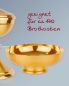Preview: Hostienschale vergoldet matt 15 cm Ø, 5,5 cm hoch