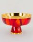 Preview: Hostienschale mit rotem Email Flammen 10 cm hoch