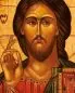 Preview: Ikone Christus Pantokrator handgemalt antik 14 x 18 cm