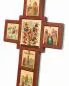 Preview: Ikonenkreuz 34 x 23 cm Siebdruck Leben Jesu