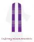 Preview: Kasel SALVATOR MUNDI bestickt violett 95 % Wolle