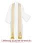 Preview: Kasel gold mit Mittelstab und Innenstola 135 cm
