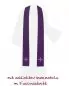 Preview: Rauchmantel violett mit gesticktem Kreuzstab