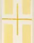 Preview: Kasel weiß, mit Rundkragen gold gesticktes Kreuz