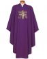 Preview: Kasel violett  mit gesticktem Symbol 4 Evangelisten