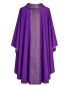 Preview: Kasel violett 132x170 cm mit Rundkragen mit Mittelstab