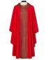 Preview: Kasel rot mit Rundkragen 132 x 170 cm mit Mittelstab