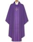 Preview: Kasel violett Mittelstab mit Brustkreuz 130 x 145 cm