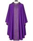 Preview: Kasel violett 132x170 cm mit Rundkragen mit Mittelstab