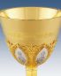 Preview: Kelch gotisch 12 Apostel vergoldet 22 cm Silbercuppa