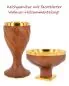 Preview: Kelch Holzummantelung 21 cm Cuppa innen vergoldet
