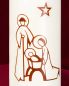 Preview: 12 Weihnachtskerzen Druck Hl. Familie 150 x 60 mm