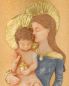 Preview: Madonnen Kerze 300x80 mm verziert mit Maria mit Kind