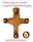 Preview: Kreuz bronziert 8 x 9,5 cm Früchte des Lebens