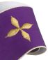 Preview: Versehstola violett & weiß 5 cm breit, mit Fransen